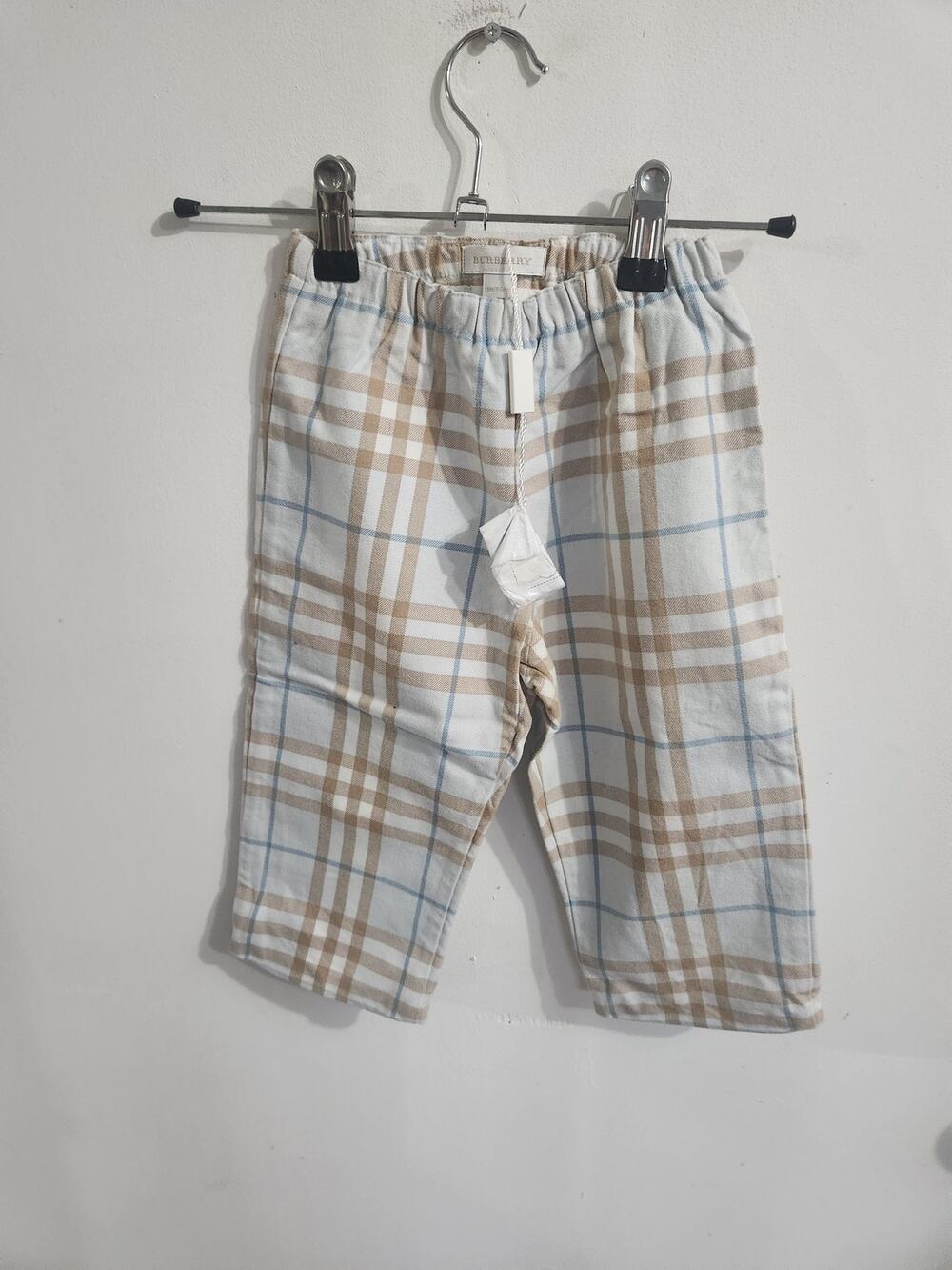 Burberry baby pants white blue 18m New